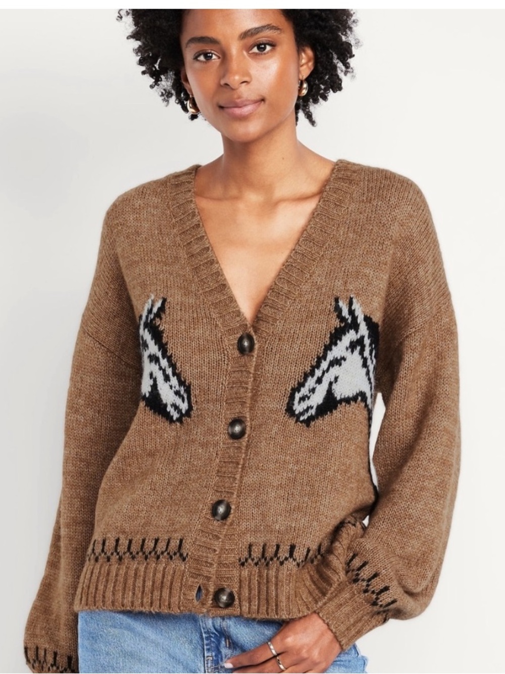 Old Navy Western Horse Cardigan Size XL Tall